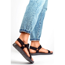 Sandali sportivi da donna LEI530B nero 2