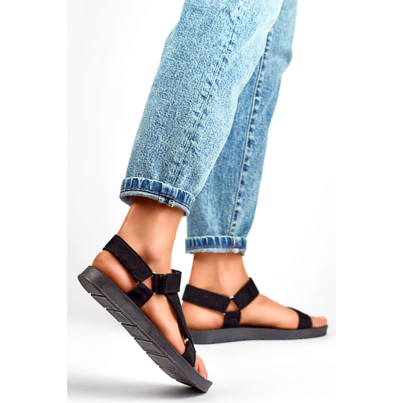 Sandali sportivi da donna LEI530B nero 2