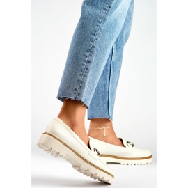 Scarpe da donna con decorazione GQ97W, ​​bianco 1