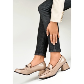 Scarpe da donna con catena GD-FL470BE, beige 1