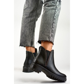Stivaletti Chelsea isolati da donna RXJ-169B, neri nero 1
