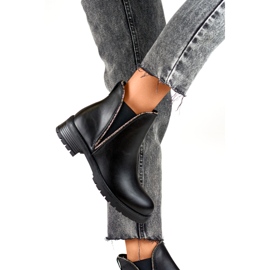 Stivaletti Chelsea isolati da donna RXJ-169B, neri nero 2