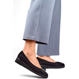 Décolleté da donna con fiocco GD-FL766A, nero 1