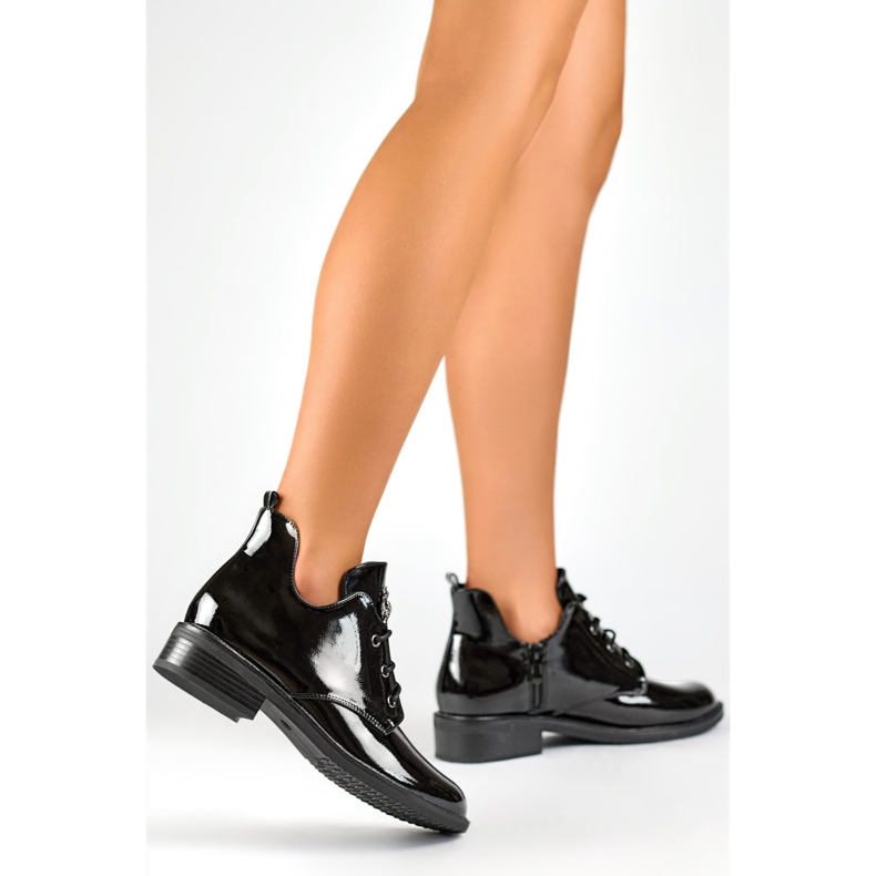 Stivali in vernice da donna GD-DO619-B neri nero 1