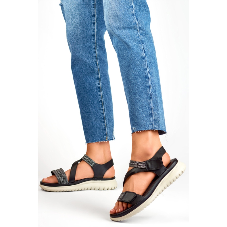 Sandali da donna BM051-3019-1B neri nero 1