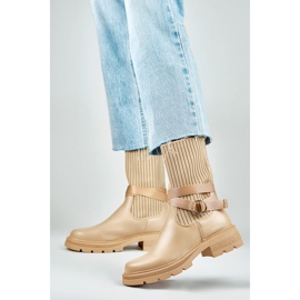 Stivali Modello YQ41KH Beige Chiaro - PRIMO 1