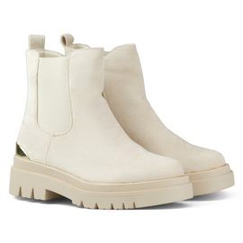 Stivaletti Chelsea isolati da donna XJ-351BE, beige 1