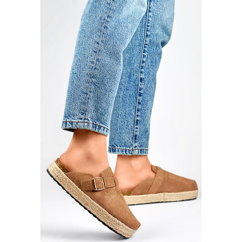 Ciabatte da donna DM802KH marrone chiaro 1