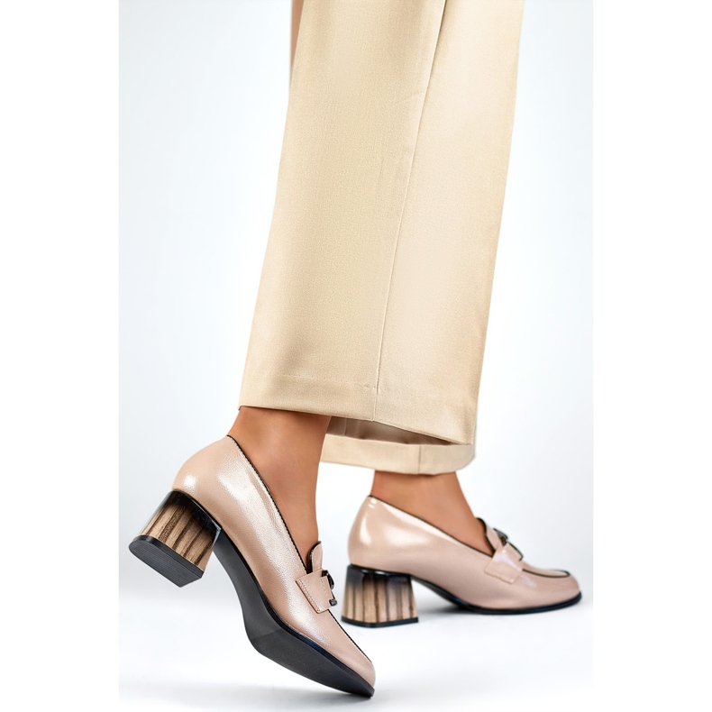 Décolleté da donna con decorazione GD-FL477D.BE beige 2
