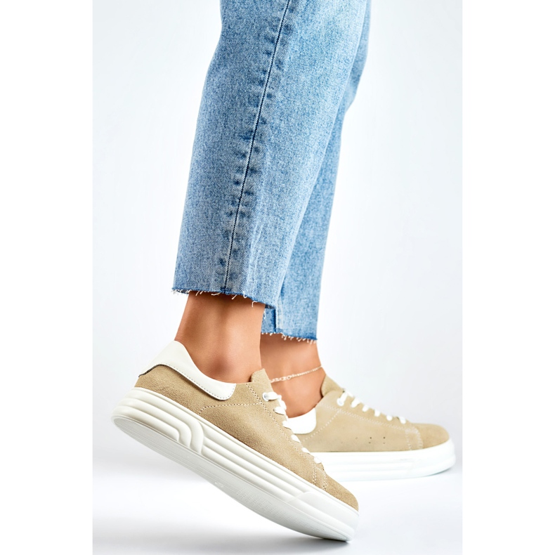 Scarpe sportive da donna GD-XF-113BE beige 1