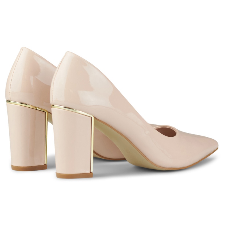 Décolleté da donna in vernice GD-DO112B-BE, beige 2