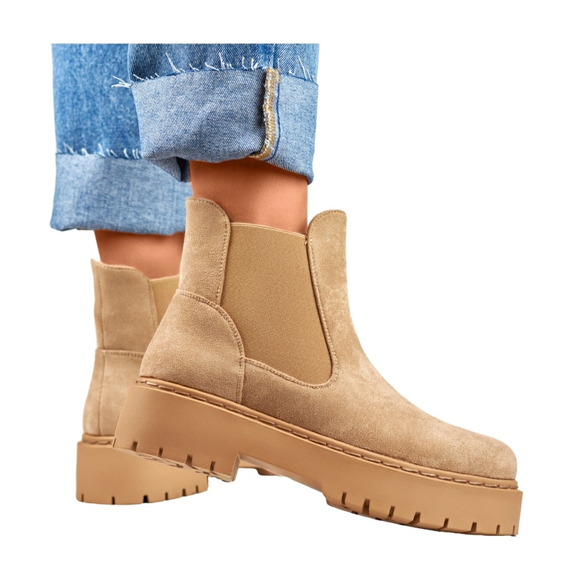 Stivaletto Chelsea Modello HB-170KH Beige - PRIMO 2