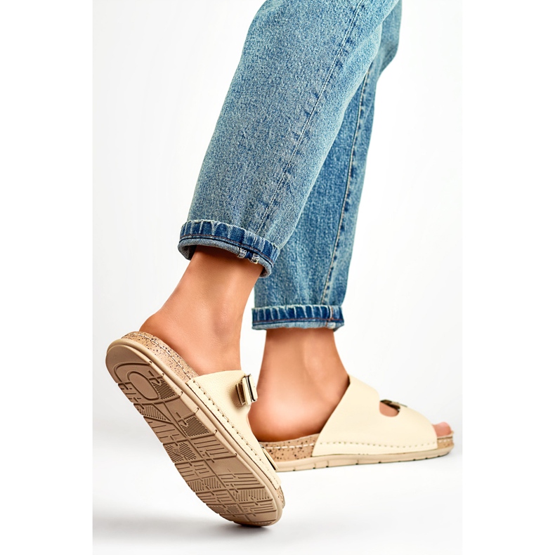 Ciabatte da donna G3178-7BE beige 1