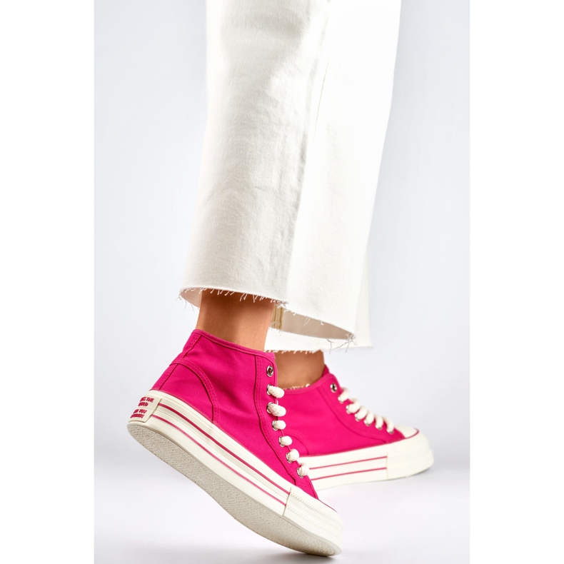Sneakers con plateau BL507FU Rosa 1