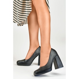 Décolleté da donna M045B, nere nero 2