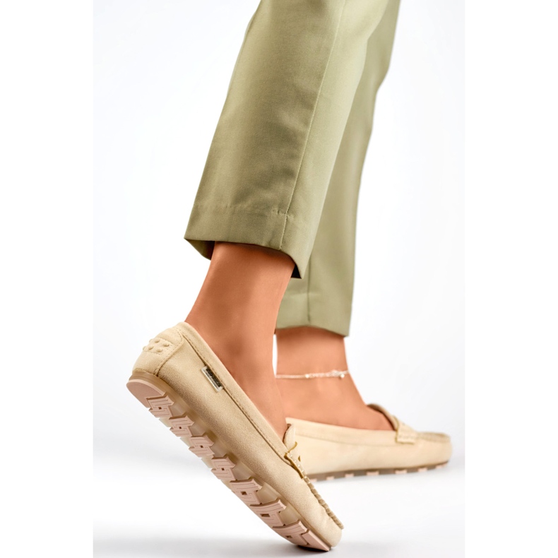 Mocassini da donna RQ032BE beige 1