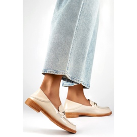 Scarpe da donna con decorazione 24-58233BE beige 1