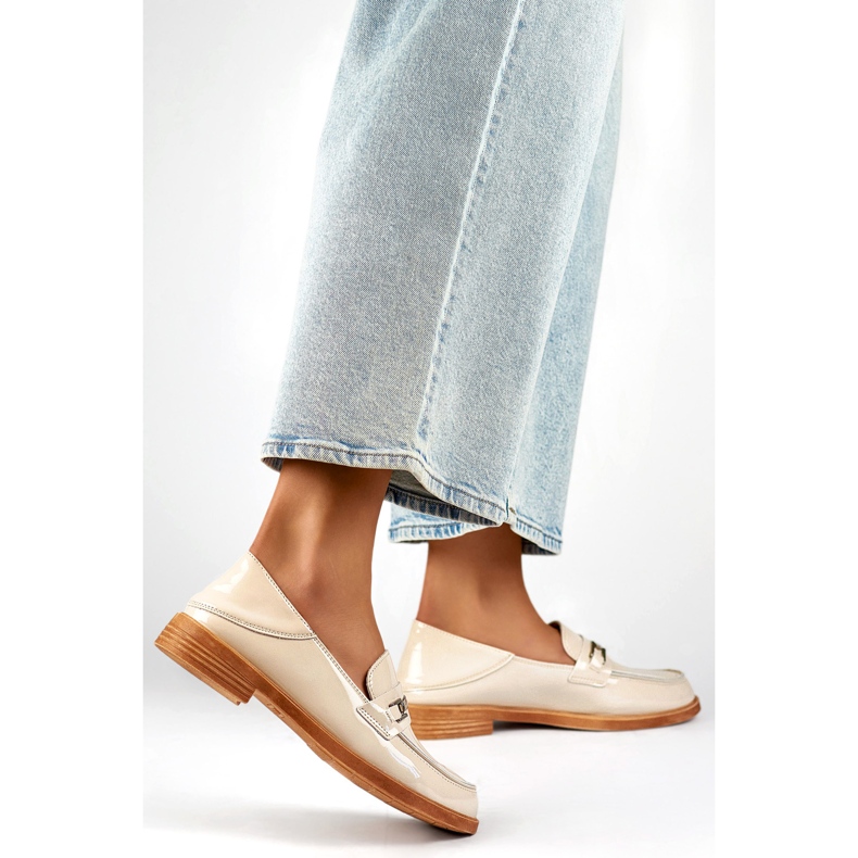Scarpe da donna con decorazione 24-58233BE beige 1