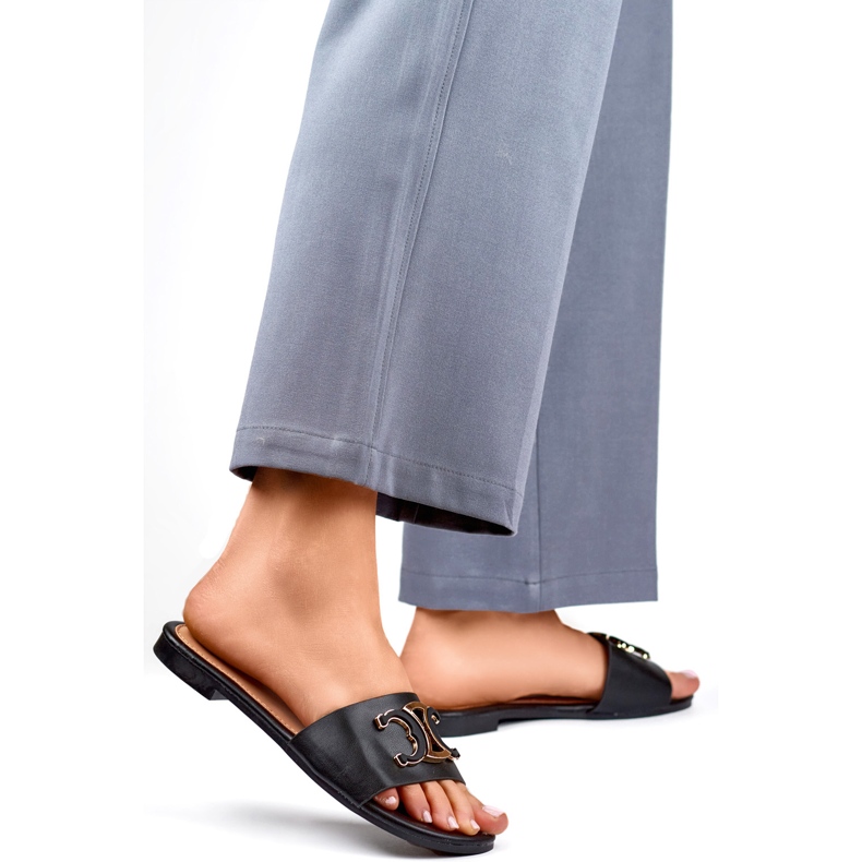 Infradito da Donna con Decorazione 5174B nero 1