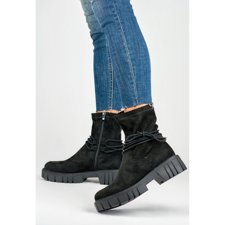 Stivali Modello DE1127S-B Camoscio Nero 2