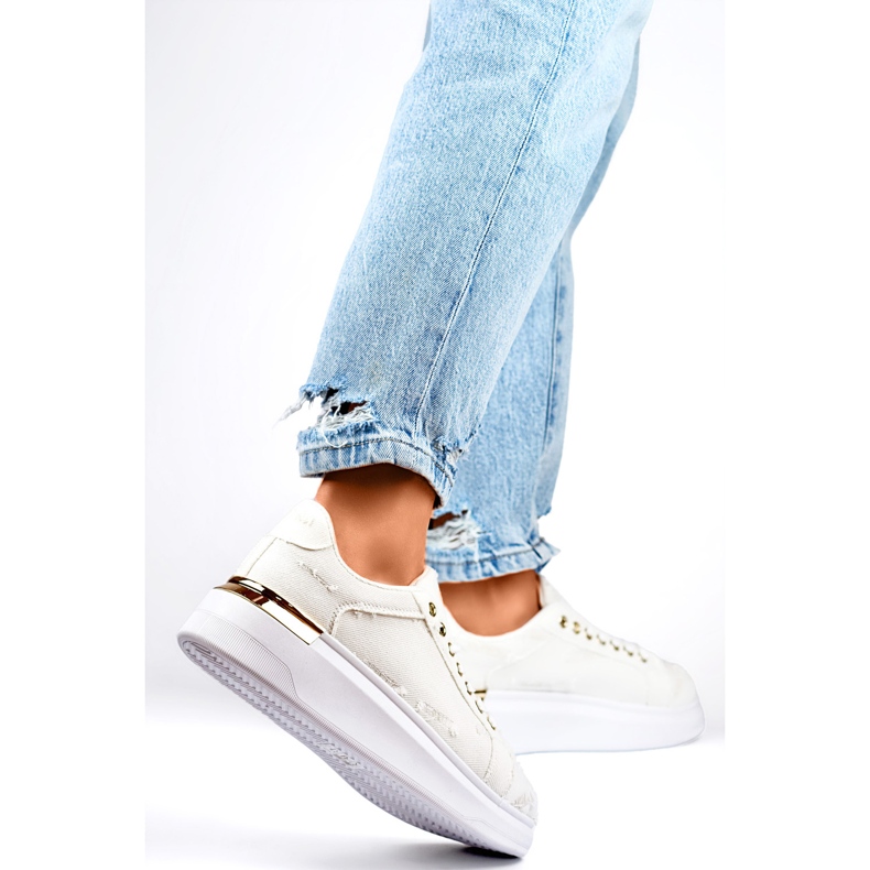 Scarpe sportive da donna A-91BE beige 1