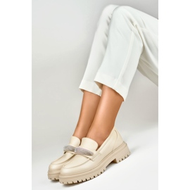 Scarpe da donna con decorazione 7961BE beige 1