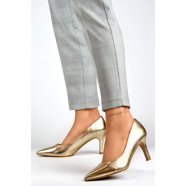 Scarpe con Tacco a Spillo Modello GD-FL370C-GO Oro - PRIMO giallo 1