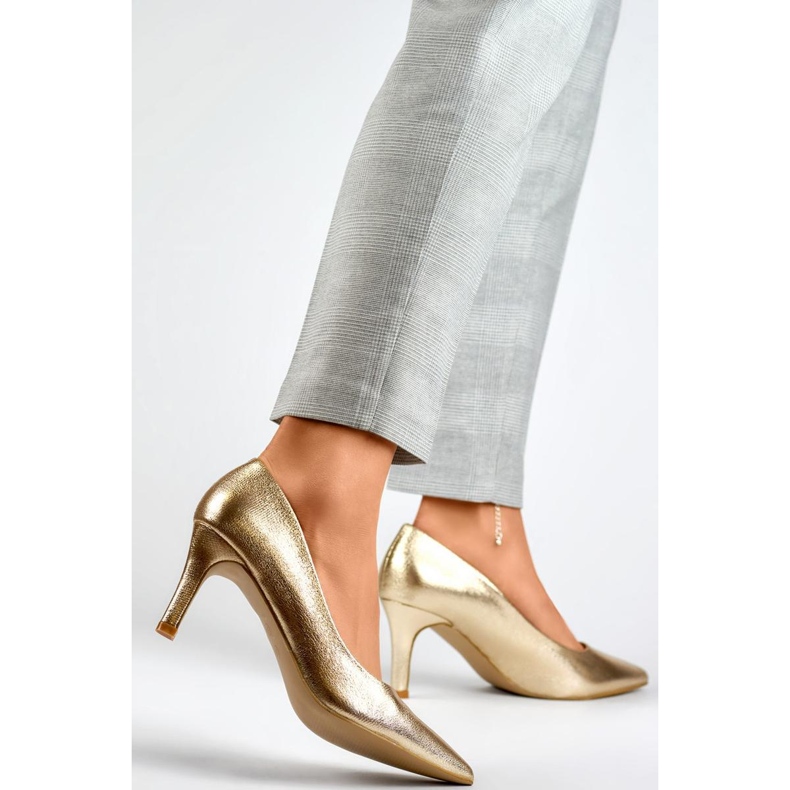 Scarpe con Tacco a Spillo Modello GD-FL370C-GO Oro - PRIMO giallo 2