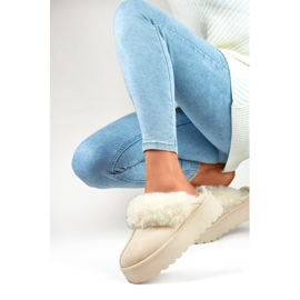 Pantofole isolanti da donna 81366-3BE beige 2