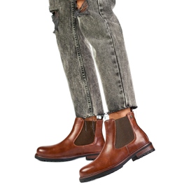 Stivaletto Chelsea Modello GD-WL71C Marrone/Cammello - PRIMO 1