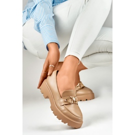 Scarpe da donna con decorazione B2733KH marrone 1