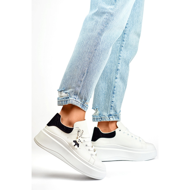 Scarpe Sportive Modello LL23171W/B Bianco/Nero - PRIMO bianca 2