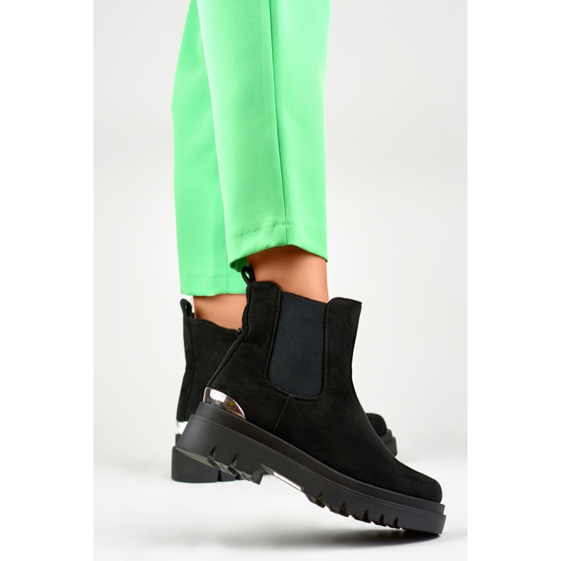 Stivali Chelsea da donna XJ-351B nero 1