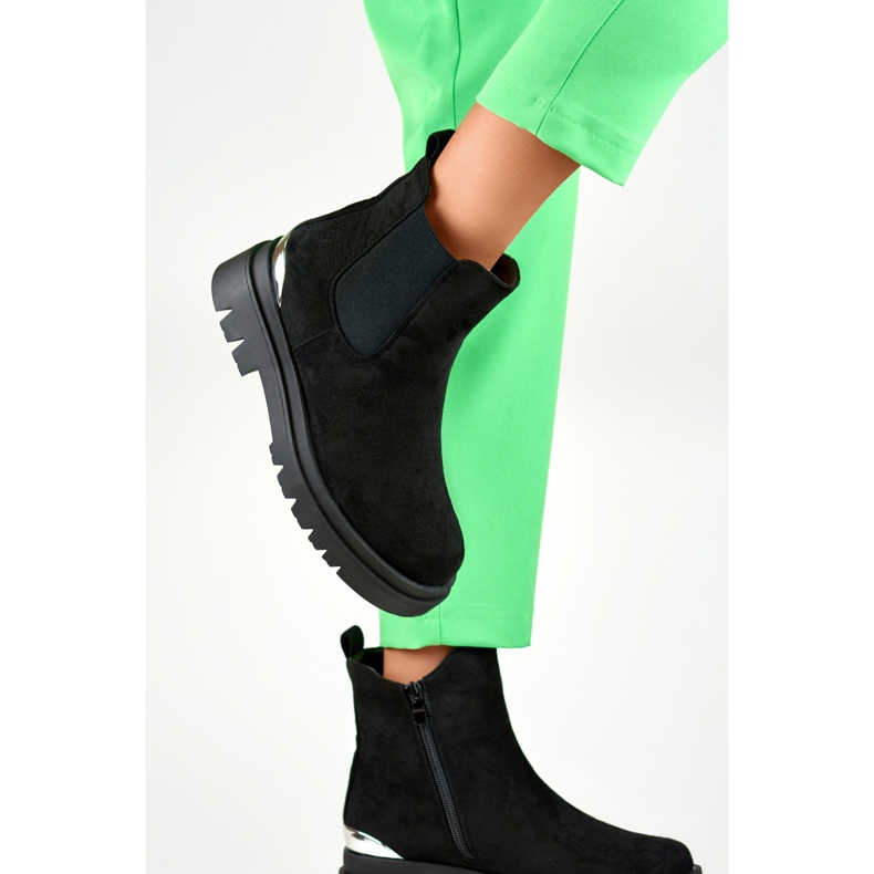 Stivali Chelsea da donna XJ-351B nero 2
