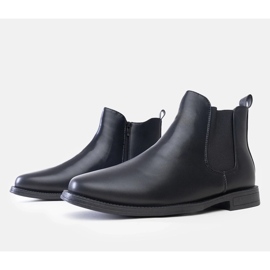 Stivaletti Chelsea da uomo neri con inserto elastico, ecopelle Fernand nero 1