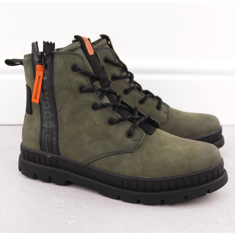 Stivali verdi isolanti da uomo Bugatti OO153046 verde 1