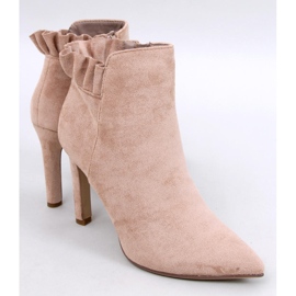 Stivaletti Mariah Khaki in pelle scamosciata con stiletto beige 1
