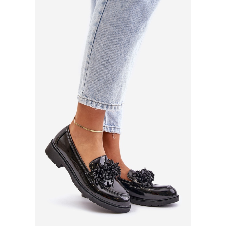 Mocassini in vernice da donna S.Barski HY369A Neri nero 1