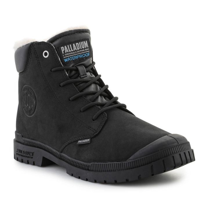 Scarpe Palladium sp20 Cuff in pelle impermeabile Wl 79067-008-M nero 1