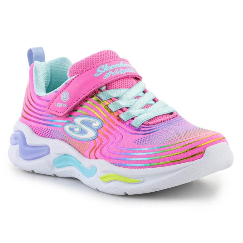Scarpe Skechers S-Lights Wavy Beams 302338L-PKMT rosa 1