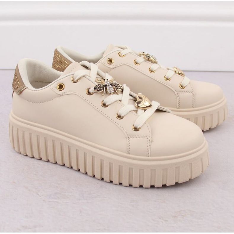 News Novità scarpe sulla piattaforma 4756 EVE458B beige 2