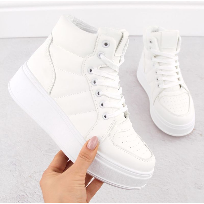 News Novità scarpe sportive alte W 8166 EVE465A bianco 1