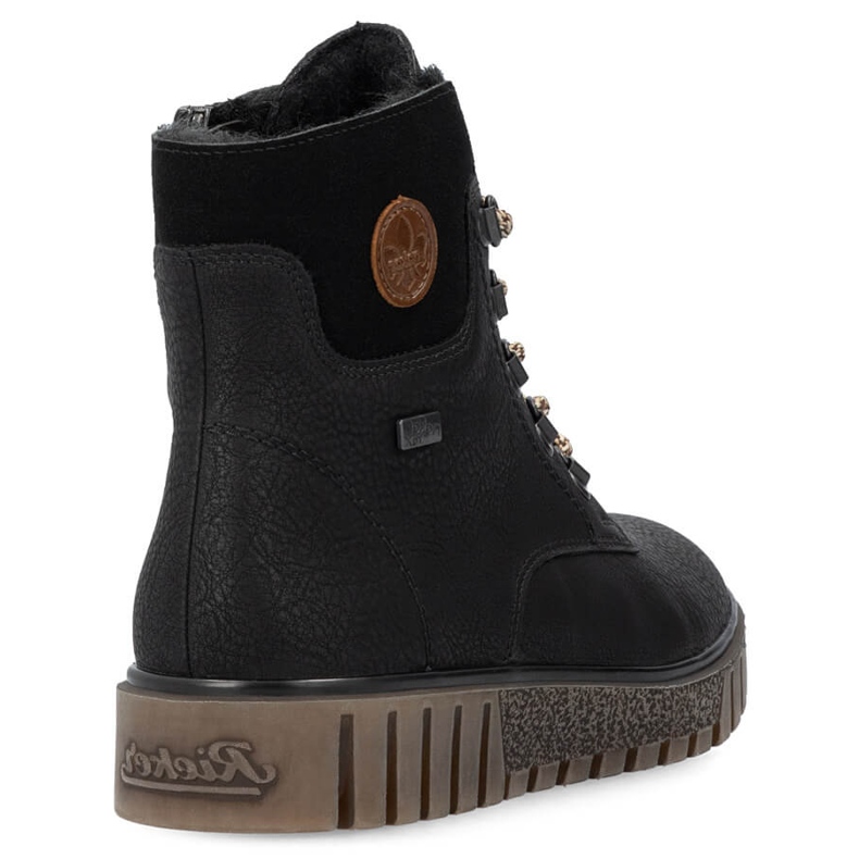 Stivali neri da donna impermeabili Rieker Y3433-00 nero 1