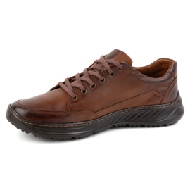 Olivier Scarpe casual in pelle da uomo 928ma marrone 1