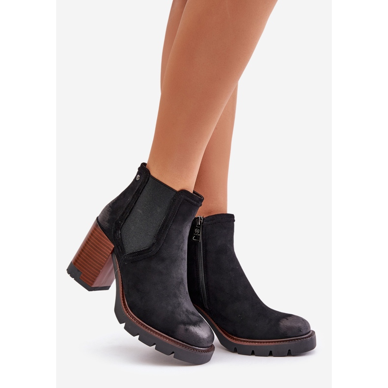 Stivaletti Coibentati da Donna in Eco Pelle Scamosciata Vinceza 58356 Nero 1
