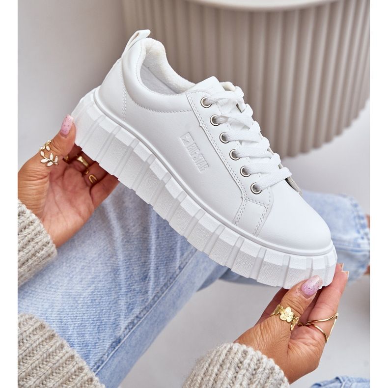 Scarpe da ginnastica isolate da donna Big Star MM274616 Bianche bianco 2