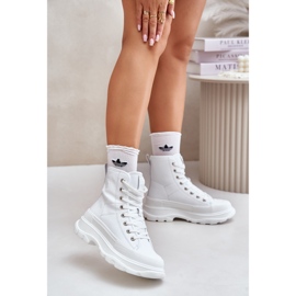 Sneakers isolate in pelle su un'enorme piattaforma Big Star OO274A598 Bianco bianca 2