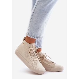 Scarpe da ginnastica da donna in velluto a coste isolanti Big Star OO274771 Sistema Hi-Poly Beige 1