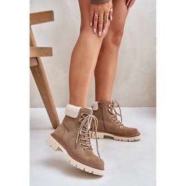 Stivali isolanti da donna con cerniera Khaki Ferelia beige 2