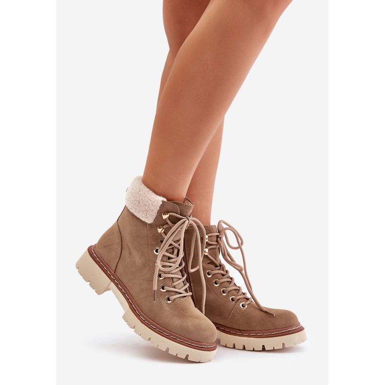 Stivali isolanti da donna con cerniera Khaki Ferelia beige 1
